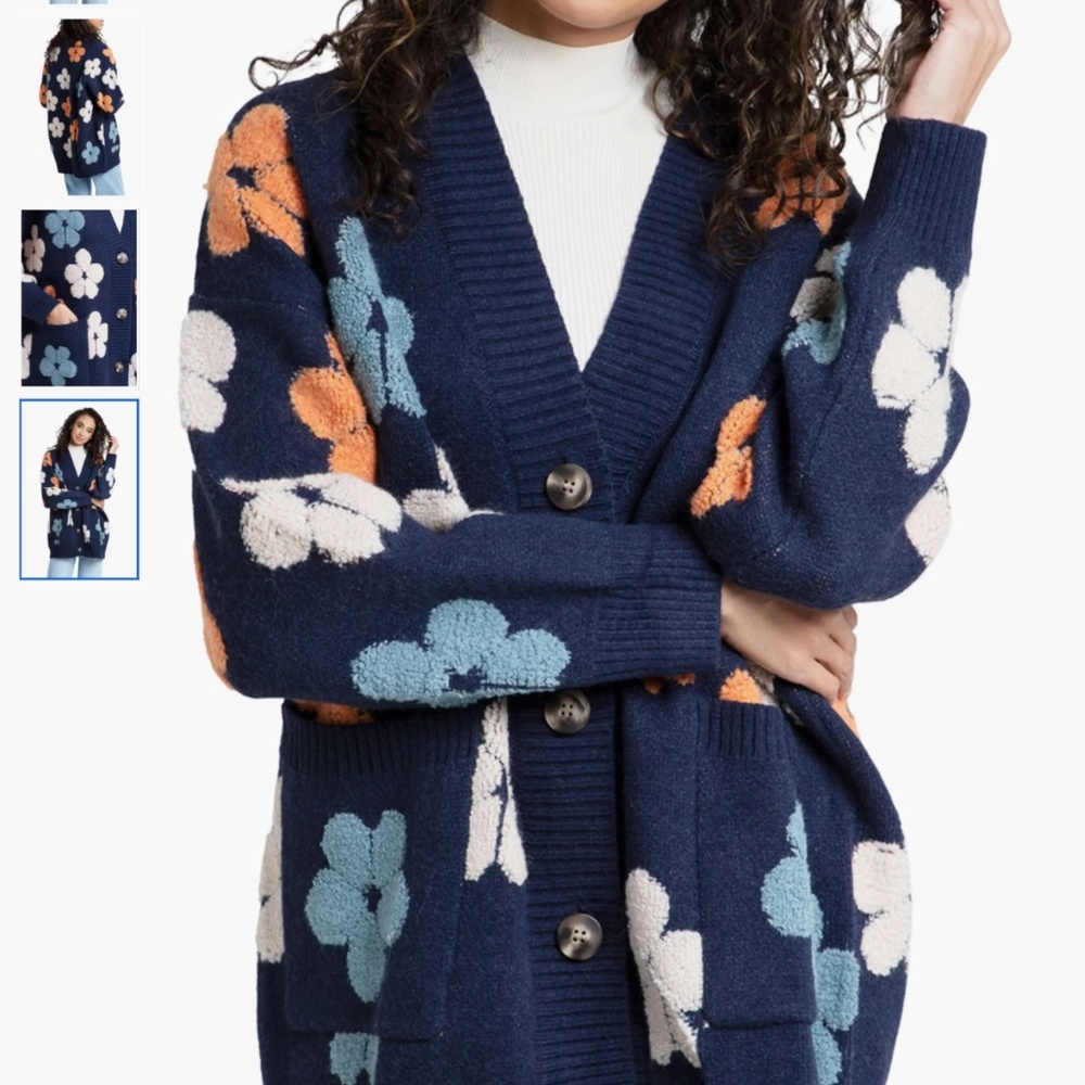 SAACHI Floral Buttoned Cardigan, One size - Picture 4 of 14